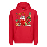 Red cup of chocolate and cookies Premium Hoodie - MaliasSmallBusiness