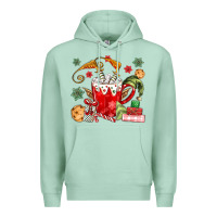 Seafoam cup of chocolate and cookies Premium Hoodie - MaliasSmallBusiness