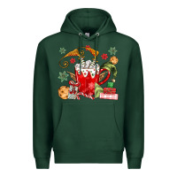 Sports Green cup of chocolate and cookies Premium Hoodie - MaliasSmallBusiness