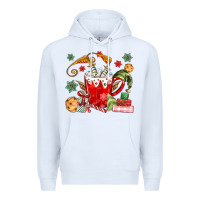 White cup of chocolate and cookies Premium Hoodie - MaliasSmallBusiness