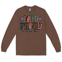 Chestnut loud proud football mom Long Sleeve Tee - CowhideDigitalArt