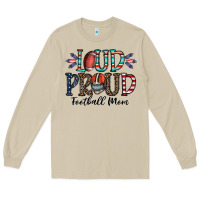 Mushroom loud proud football mom Long Sleeve Tee - CowhideDigitalArt