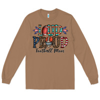 Toasted Coconut loud proud football mom Long Sleeve Tee - CowhideDigitalArt