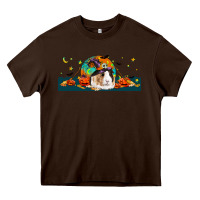 Chocolate Brown Halloween Guinea Pig Heavy Core Tee - LillyAllenDesigns