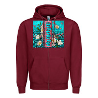 Burgundy turquoise leopard mama Zipper Hoodie - AdoDesignShop
