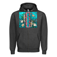 Charcoal Heather turquoise leopard mama Zipper Hoodie - AdoDesignShop