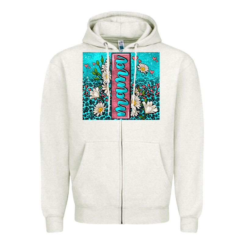 Turquoise Leopard Mama Zipper Hoodie by AdoDesignShop | Teevron