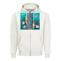 Oatmeal Heather turquoise leopard mama Zipper Hoodie - AdoDesignShop