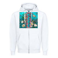 White turquoise leopard mama Zipper Hoodie - AdoDesignShop