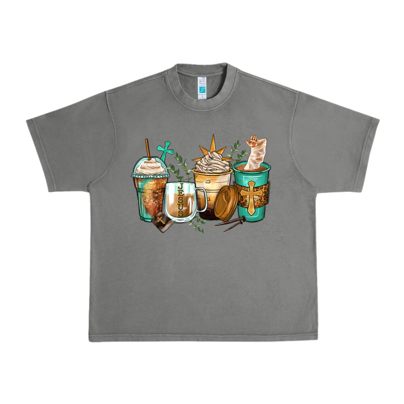 Jesus Coffee Cups Urban Heavy Tee by Zillion Design Studio | Teevron