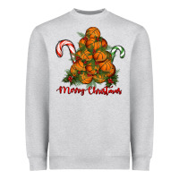 Heather Grey Merry Christmas Basketball Heavyweight Sweatshirt - RanaPortraitStore