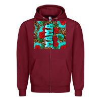 Burgundy rose leopard mama Zipper Hoodie - AdoDesignShop