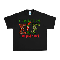 Black i am not an elf i am just short christmas Urban Heavy Tee - RanaPortraitStore