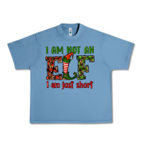 Pebble Blue i am not an elf i am just short christmas Urban Heavy Tee - RanaPortraitStore