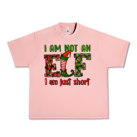 Salmon i am not an elf i am just short christmas Urban Heavy Tee - RanaPortraitStore