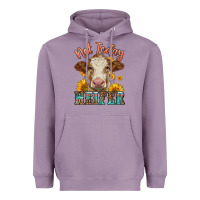 Lavender heifer with sunflowers Heavyweight Hoodie - LillyAllenDesigns