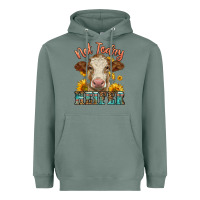 Sage heifer with sunflowers Heavyweight Hoodie - LillyAllenDesigns
