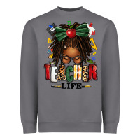 Storm teacher life afro locs messy bun Heavyweight Sweatshirt - texasbilliewilder