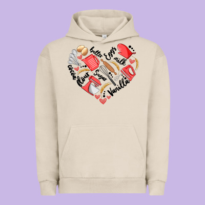 Bake Tools Heart Urban Hoodie Designed By Artiststas
