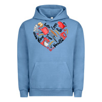Pigment Pebble Blue bake tools heart Urban Hoodie - Artiststas