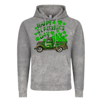 Happy St. Patricks Day Shamrock Farm Truck Vintage Hoodie | Teevron
