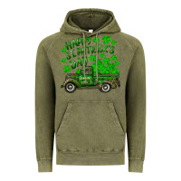 Vintage Olive happy st. patricks day shamrock farm truck Vintage Hoodie - RanaPortraitStore