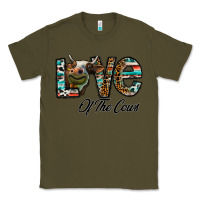 Army Green lov of thecows Classic Tee - CowhideDigitalArt