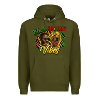 Army Green black history vibes Premium Hoodie - NancyCooperArtShop