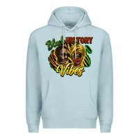 Blue Mist black history vibes Premium Hoodie - NancyCooperArtShop