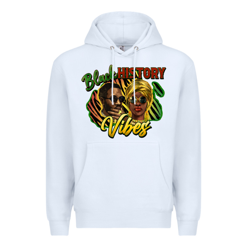 Black History Vibes Premium Hoodie by NancyCooperArtShop | Teevron