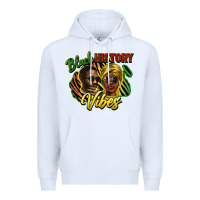White black history vibes Premium Hoodie - NancyCooperArtShop