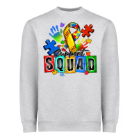 Heather Grey softball support squad autism Heavyweight Sweatshirt - Zillion Design Studio