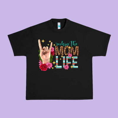 Rockin The Mom Life Mothers Day Urban Heavy Tee Designed By Texasbilliewilder
