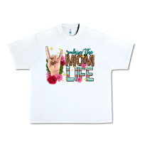 White rockin the mom life mothers day Urban Heavy Tee - texasbilliewilder