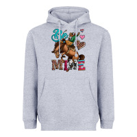 Heather Grey be mine cowboy rodeo valentines day Heavyweight Hoodie - Jasminsmagicworld