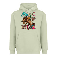 Matcha be mine cowboy rodeo valentines day Heavyweight Hoodie - Jasminsmagicworld