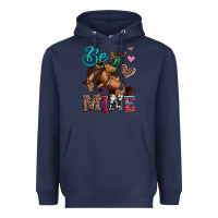 Navy be mine cowboy rodeo valentines day Heavyweight Hoodie - Jasminsmagicworld