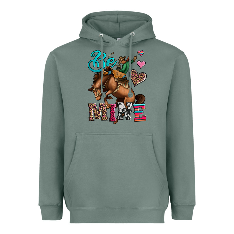 Be Mine Cowboy Rodeo Valentines Day Heavyweight Hoodie by Jasminsmagicworld | Teevron