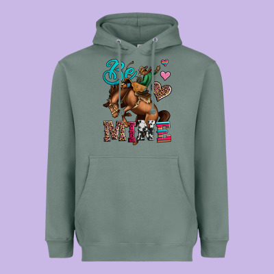 Be Mine Cowboy Rodeo Valentines Day Heavyweight Hoodie Designed By Jasminsmagicworld