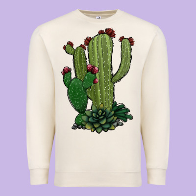 Cactus Premium Sweatshirt Designed By Jasminsmagicworld