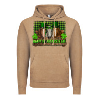 Vintage Coffee happy st. patricks day horses with leprechaun Vintage Hoodie - RanaPortraitStore