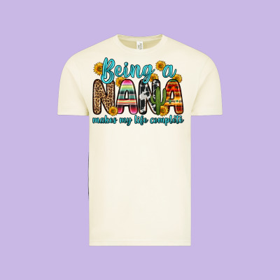 Being A Nana Makes My Life Complete Vintage Tee Designed By Zillion Design Studio