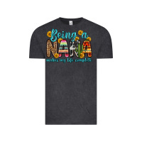 Vintage Black being a nana makes my life complete Vintage Tee - Zillion Design Studio