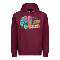 Burgundy if you aint crockin you aint rockin Premium Hoodie - MaliasSmallBusiness