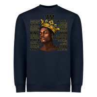 Navy afro man black king i am Heavyweight Sweatshirt - texasbilliewilder