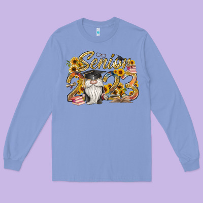 Senior 2023 Long Sleeve Tee Designed By Racoondesign