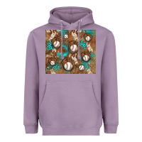 Lavender baseball turquoise gemstones western patterns Heavyweight Hoodie - BarkalooDesign