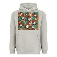Moon Dust baseball turquoise gemstones western patterns Heavyweight Hoodie - BarkalooDesign