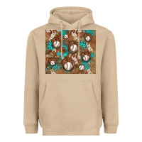 Mushroom baseball turquoise gemstones western patterns Heavyweight Hoodie - BarkalooDesign