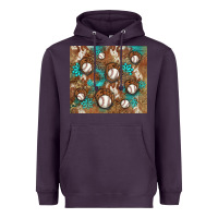 Plum baseball turquoise gemstones western patterns Heavyweight Hoodie - BarkalooDesign